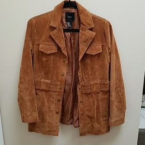 Brown leather jacket